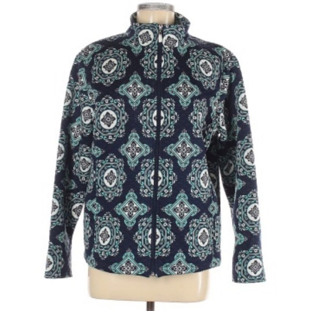 🖤5 for $25 Allison Daley Floral Print Down Zip Jacket